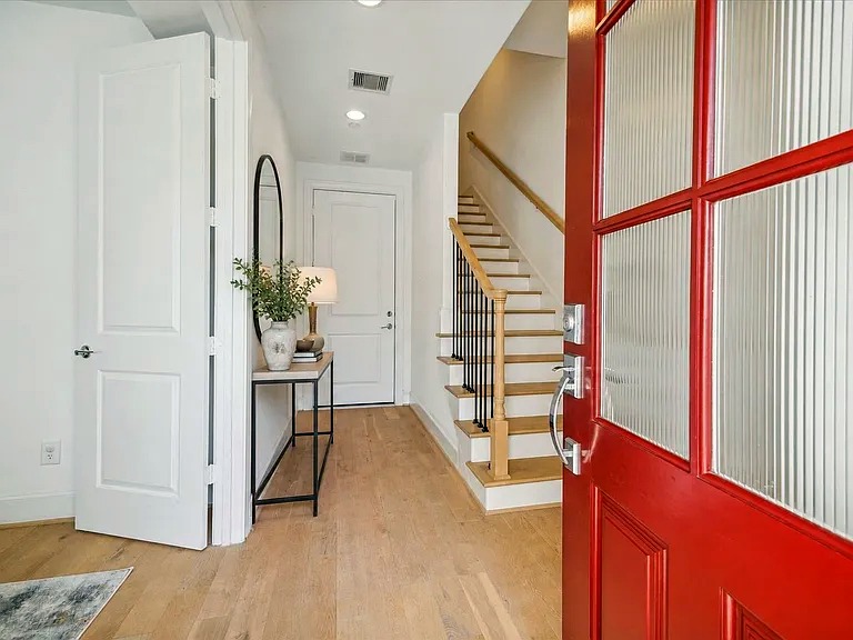 Entry – open red door